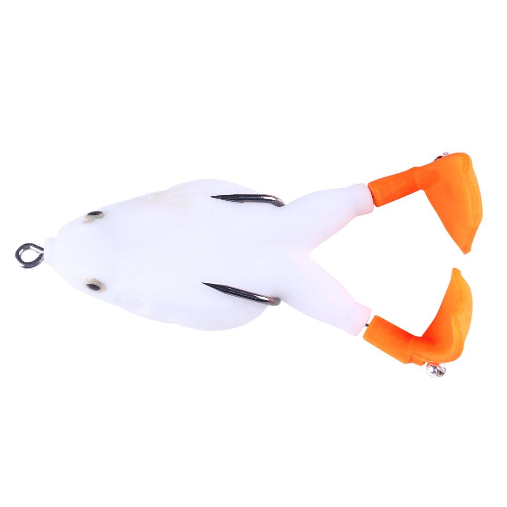 Soft Frog Bait, Double Propellers Legs, 3D Eyes, Lifelike Silicone Skin Pattern, Topwater, Fishing Lure Set for Bass Pike