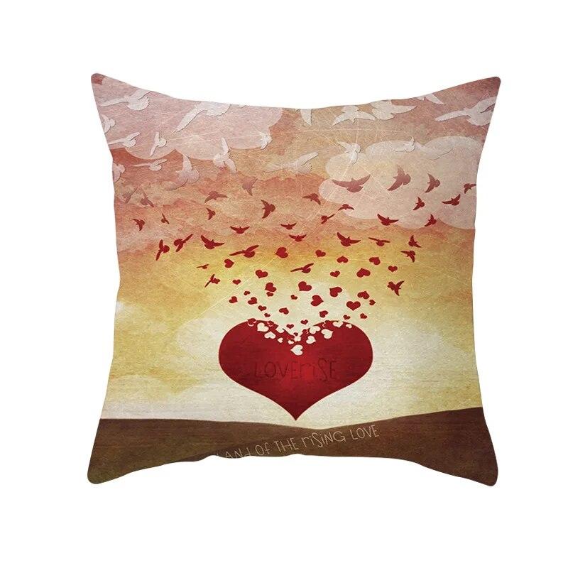 Happy Valentines Day LOVE Heart Față de pernă pentru cuplu Husă de pernă pentru canapea Husă de pernă pentru pat Husă de pernă Decor acasă Husă de pernă pentru mașină