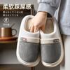 Cotton slippers men's autumn and winter indoor home new thick-bottomed velvet thermal cotton slippers men's outer wear