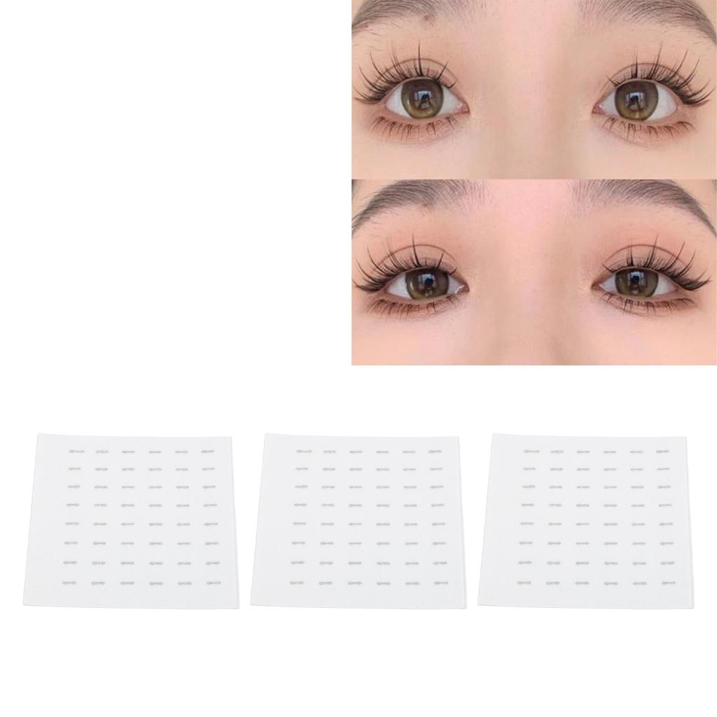 144 Strips Self Adhesive Lash Strips No Glue Waterproof Reusable Non Allergy Strong Hold Lash Adhesive Tape for Wearing Fake Eyelashes Black 4mm
