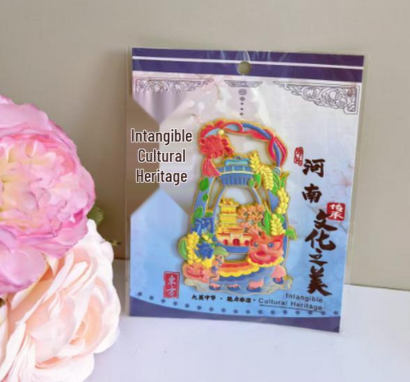 מגנטים למקרר של אתרים עירוניים סיניים - מזכרת תרבותית עבודות יד ממתכת