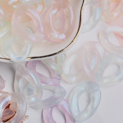 Accessori in acrilico di alta qualità Bracciale fai da te Creazione di gioielli Fluorescenti 100 pezzi Perline a catena intrecciate moda Perline sfuse