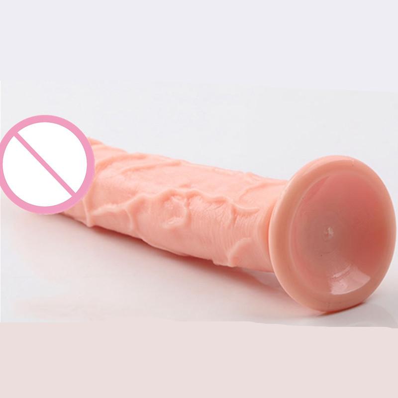 Skin Color Soft Silicone Realistic Dildo With Powerful Suction Cup Female Masturbator G Spot Stimulate Toys For Woman XXS-L 2#