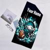 1pc Fashion Cool Eagle Logo2 Beach Towel with Custom Name, Beach/Swimming/Bath/Picnic/Camping Towel, Suitable for Seaside Beaches