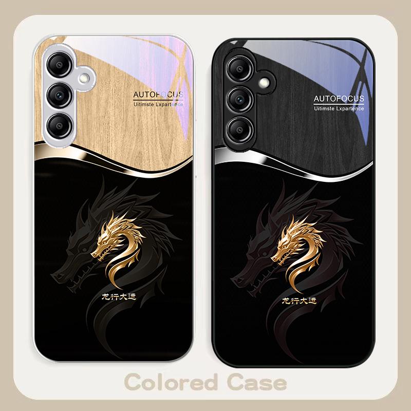 Verlauf Goldener Drache Für Samsung A20 30 22 23 24 25 26 31 32 A33 34 35 42 50 51 52 53 54 55 56 70 71 72 73 Glas Handyhülle