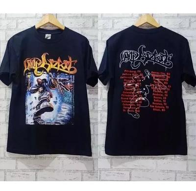 Limp Bizkit Band Tour 2 Side Black Short Sleeve Cotton T-shirt Unisex REPRINT