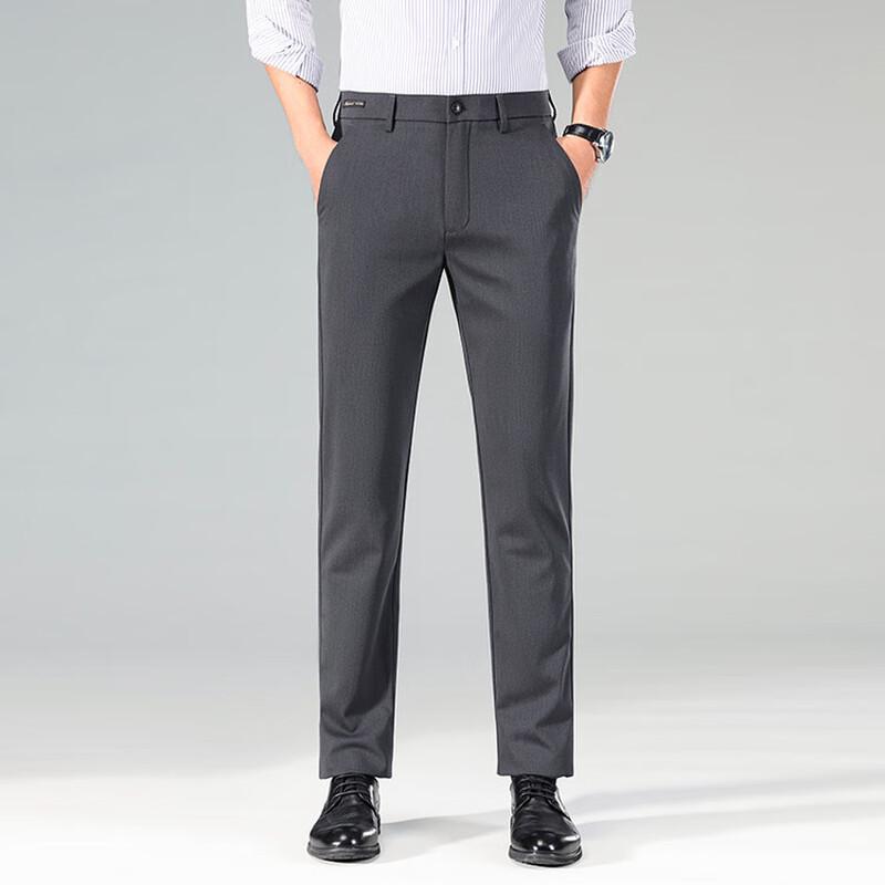

Firstview Men s Fleece-Lined Business Casual Straight-Leg Trousers 36