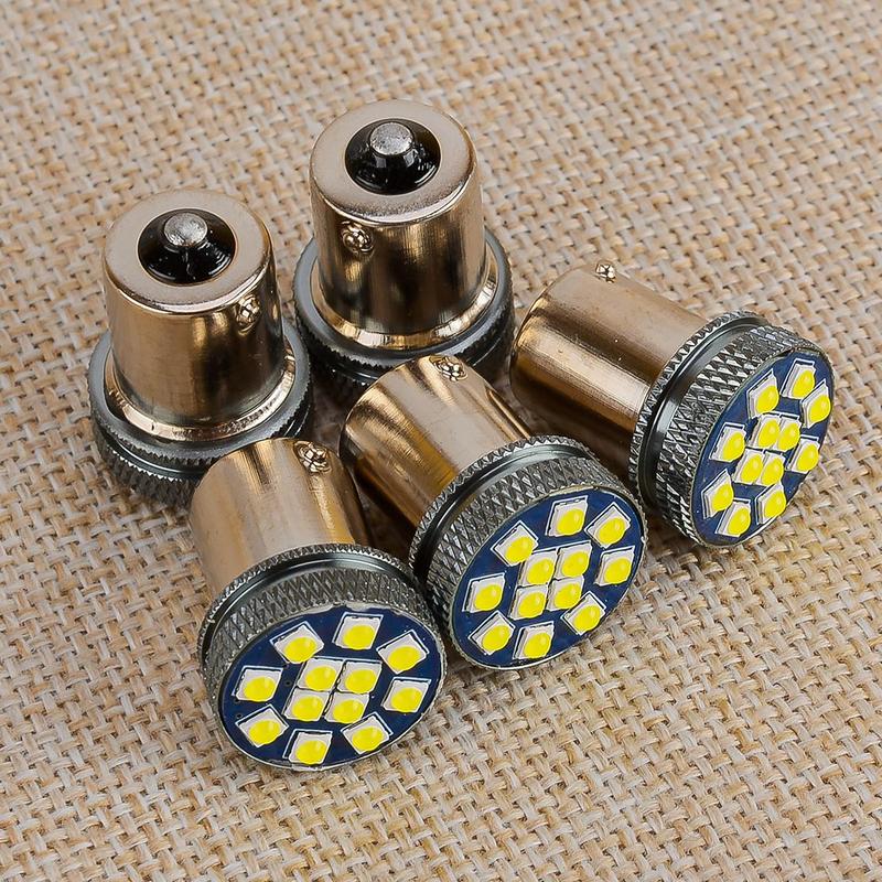 White LED 12SMD BAY15D 1156 1157 7440 3157 T20 P21W DRL Turn Signal Parking Light Bulbs Universal for Car Truck 24V