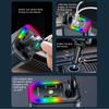 5 In 1 Total Power 180W Car Fast Charger with Retractable Cable USB Type-C Power Adapter with Color Ambient Light and Starry Sky Light for IOS Android