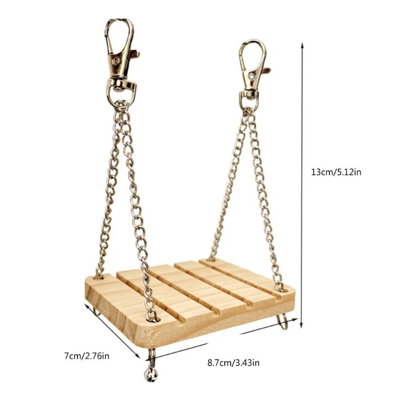 Interactively Cage Hanging Swing Toy for Small Pet Featuring Durably Hook for Hamster Birds and Active Small Animal