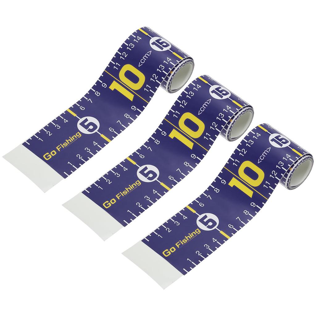 PATIKIL Adhesive Fish Waterproof Fish Measuring Tape Sticker Tape for Fishing and Navy Blue 3-Pack 51" Ruler, Boats, Kayaks, Workbenches,