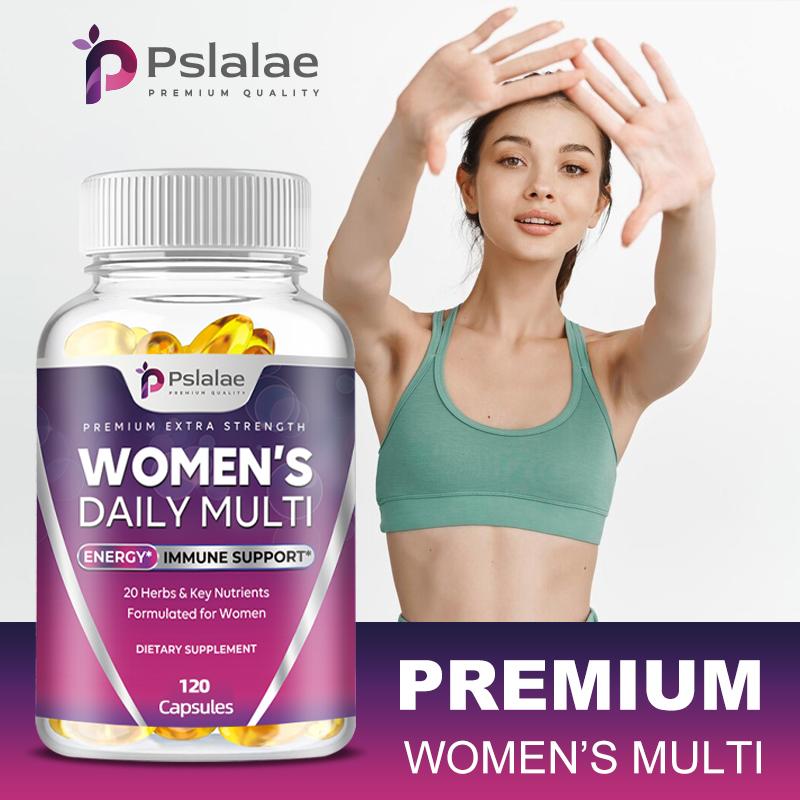 Pslalae - Women's Daily Multivitamin - Energy and Immune Health Support, 20 Herbal Formulas for Women