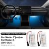 Ultra-Bright Interior Foot-Well Lights for Tesla Model Y Juniper 2025-2020 Model 3 Highland 2018-2024 Model S/X LED Bulbs Kit