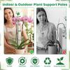 15x Plant Support Stakes Green Poles Sticks with Ring Clips & Ties Orchid Tomato