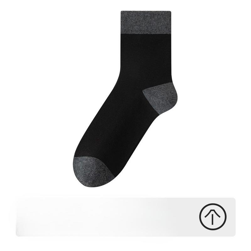 Male Autumn and Winter Thick Warm Cotton Color Combination Bone Free Deodorant Socks
