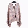 2025 Autumn/Winter Elegant Floral Faux Cashmere Scarf: Women's Warm and Stylish Neck Warmer