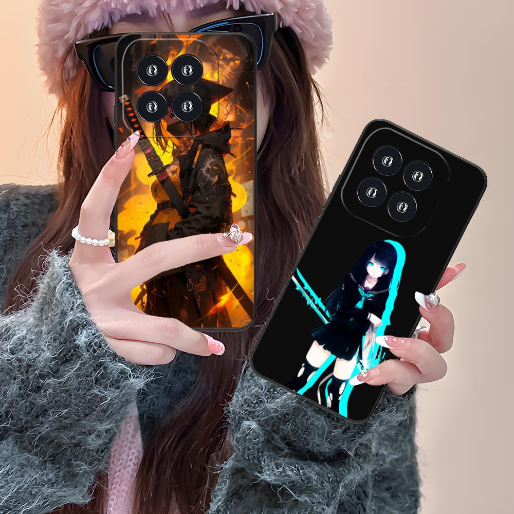 Anime Girl Mobile Phone Case for Xiaomi 15 14 13 12 Mi 11 T Ultra Lite Pro S X 5G Colorful Printing Cover Luxury Pretty