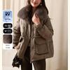 JIANHU Women's Down Jacket with Faux Fur Collar