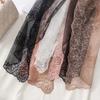 Foreign Style Lace Silk Scarf Pearl Triangle Scarf Fashion Long Scarf