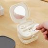 Retainer Case Transparent Denture Bath Box with Strainer Basket Mouth Guard Case Travel Braces Container for Soaking Cleaning Storage