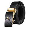 Men's Cowhide Belt Automatic Buckle Genuine Leather Belt Business Casual Simple and Versatile Middle Aged and Young Belt Men