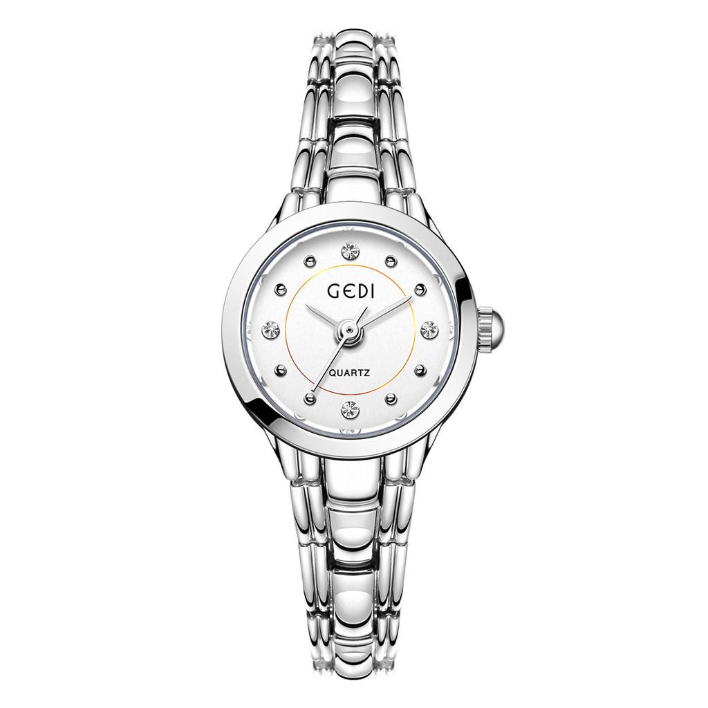

Gedi Ladies Waterproof Quartz Watch With Alloy Band And Decorative Dial For Fashionable Women білий