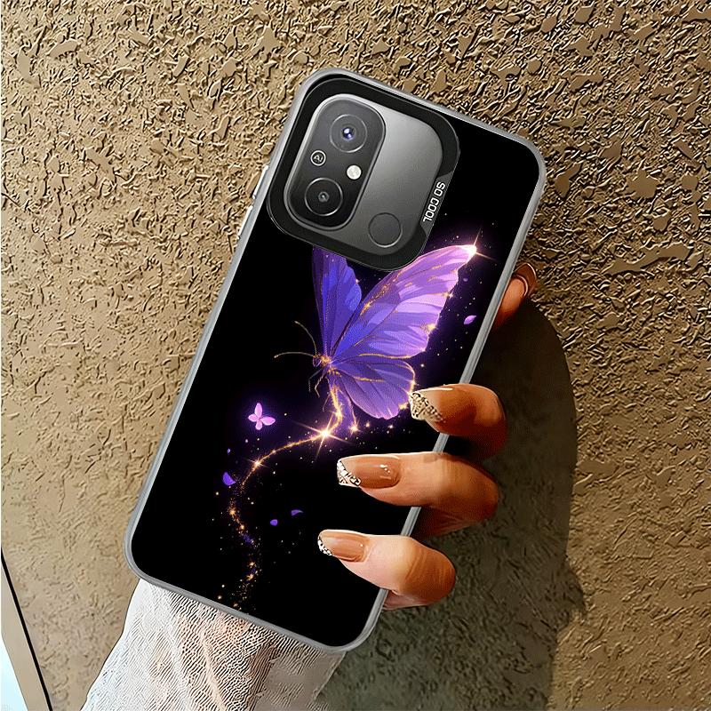 Beautiful Purple Butterfly Shockproof Phone Case for Xiaomi Poco X7 X6 X5 X3 Pro F7 Ultra M8 Redmi 15C 15 14C 13C 12C 10C 13 12