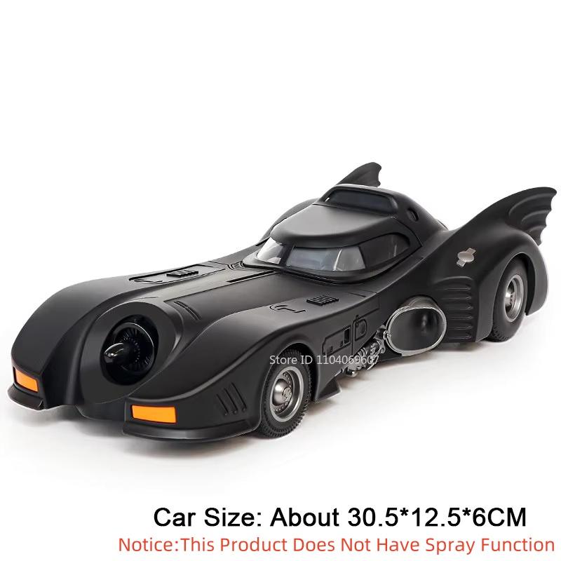 

1:18 Scale 1995 1989 Batmobile Model Car Toys Alloy Diecast Sports Cars Sound Light Door Opened Shock Absorption Gifts for Boys