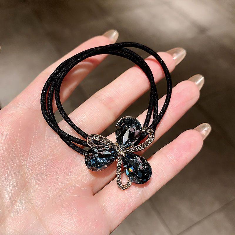 1 Piece New Sparkling Diamond Flower Girls Elastic Hair Bands Woman Hair Accessories