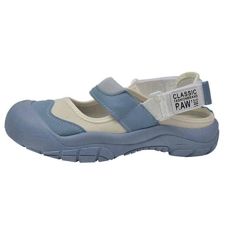 Ugly Cute Velcro Sandals Women's 2025 Summer New Korean Version Soft-soled Round Head Thick-soled Casual Sports Espadrilles