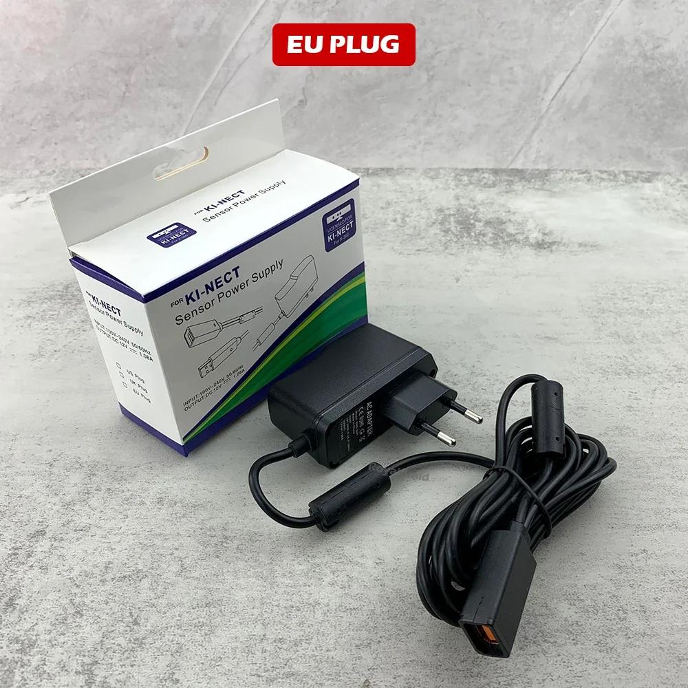 NEW EU US for Xbox 360 PLUG USB AC Adapter Power Supply with USB Charging Cable for Xbox 360 X-360 Slim Kinect Sensor Game Acces