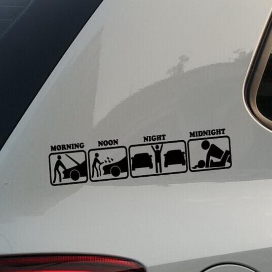Vodotěsná samolepka na auto Legrační obrázek dopis reflexní obtisk styling dekorace