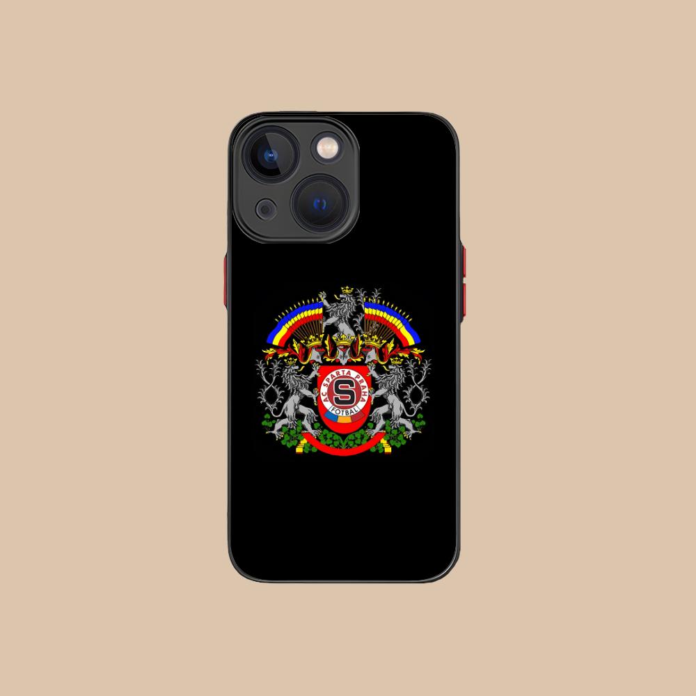 FC Sparta Praha Mobile Phone Case for iPhone 16 15 14 13 12 11 X XR XS 8 7 Pro Max Plus Mini Colour Silicone Protective Cover