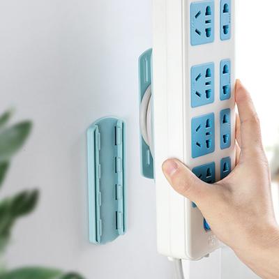 Selbstklebende Steckdosenleiste, Desktop-Steckdosenhalter, Fixateur für Kabel und Drähte, Wandmontage, Steckdosenfixierer, Fernbedienungshalter, Haken