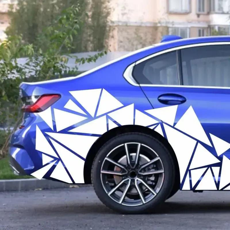 200x60cm Matt Black Creative Car Stickers SUV Truck Decoration Triangle Vinyl Decal Car Styling Stylish Stickers