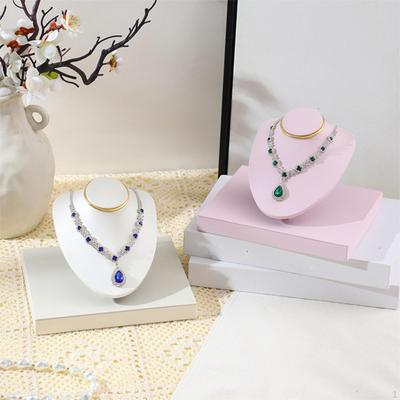 Maniquí de Exhibición de Collares Soporte para Collares Organizador de Joyería Modelo Versátil y Resistente de Cuero PU