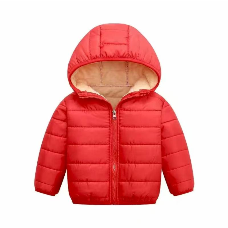 Autumn Toddler Kids Baby Outwear Long Sleeve Jacket Boys Girls Round Neck Jacket Zipper Hooded Long Sleeve Windproof