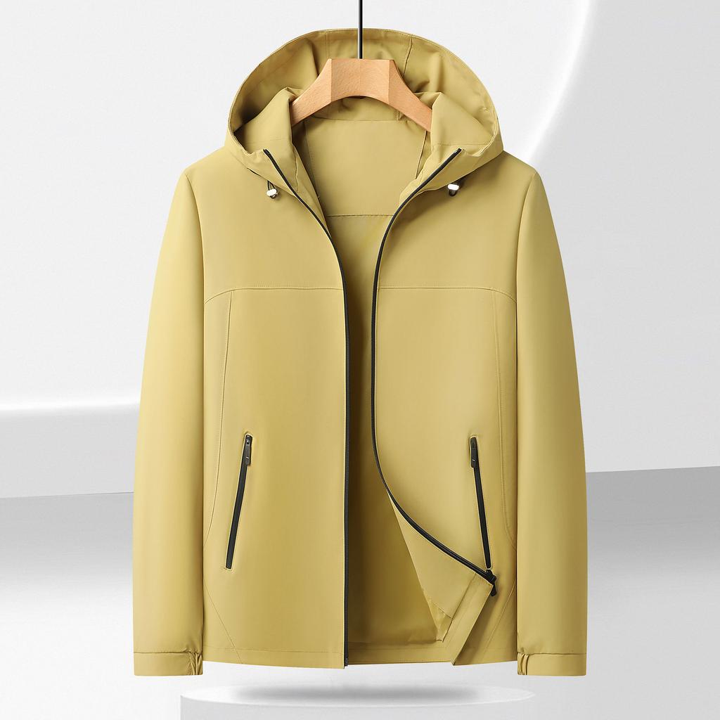 New Men's Jacket Spring and Autumn New Hooded Jacket Versatile Jacket Trendy and Fashionable