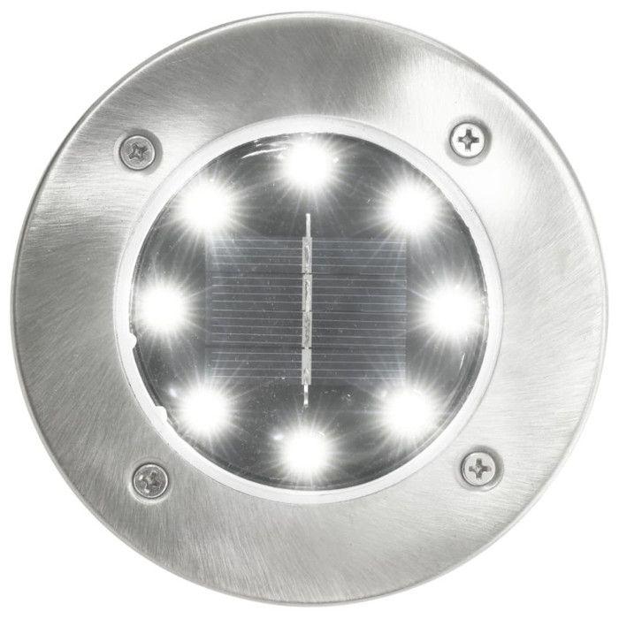VidaXL 8x Lampe Solaire de Sol Lumières LED Blanc Luminaire Éclairage Jardin 44416