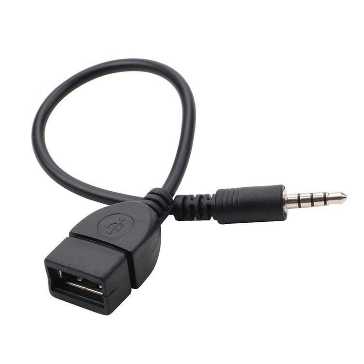 

AQQUP USB 2.0 Female to AUX 3.5mm Male Plug Jack Audio Cable 3.5mm Auxiliary