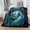 1 Stück Pfauenmuster Leichte Flanelldecke, Bequeme und Warme Decke, für Camping Sofa Bett und Couch Büro, Geeignet für Geschenk Blan