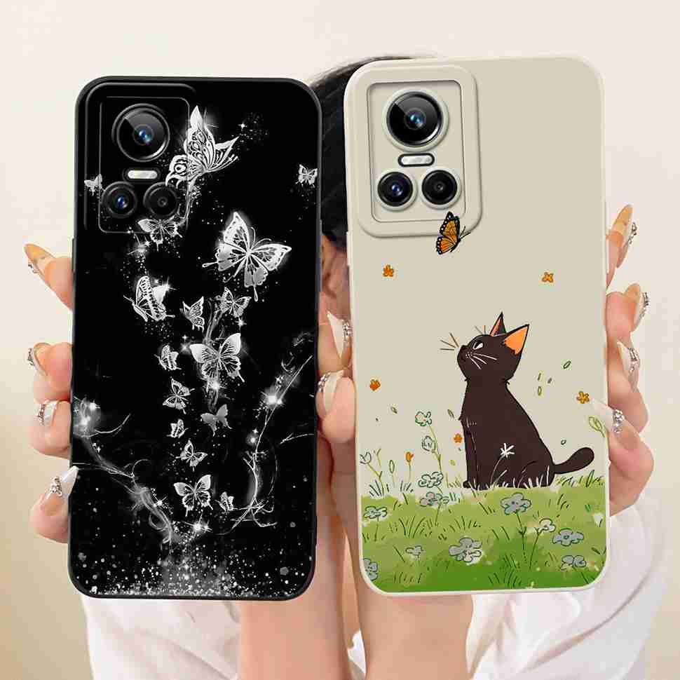 6.7" For Realme GT Neo3 5G 2022 Case Luxury Dragon Butterfly Soft Silicone Cover For Realme GT Neo 3 RMX3560 Protective Shell