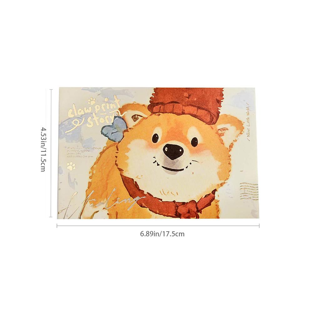 Sobre Gato Perro Serie de Historias Mascota Linda Original Estilo Ins Carta de Bendición Conmemorativa Sobre de Mano