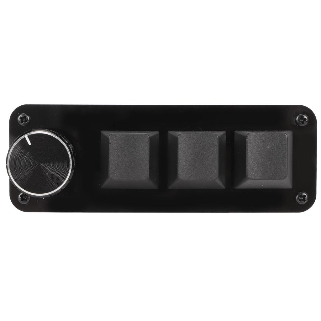 Mini 3 Key Keypad with Knob Custom Programming Hot Swappable Blue Switch Macro Mechanical Keyboard
