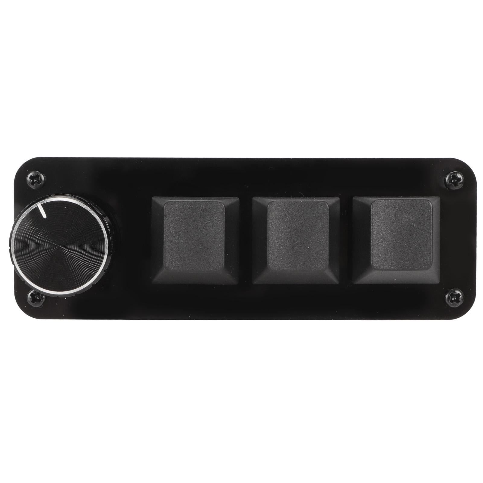 

Мини-клавиатура с 3 клавишами и ручкой, индивидуальное программирование, горячая замена, макрос синего переключателя, механическая клавиатура