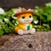 Animal Garden Statue Resin Cat Fishing Figurines Sculpture Frog Fishing Duck Fishing Yard Art Ornament For Fairy Garden Patio