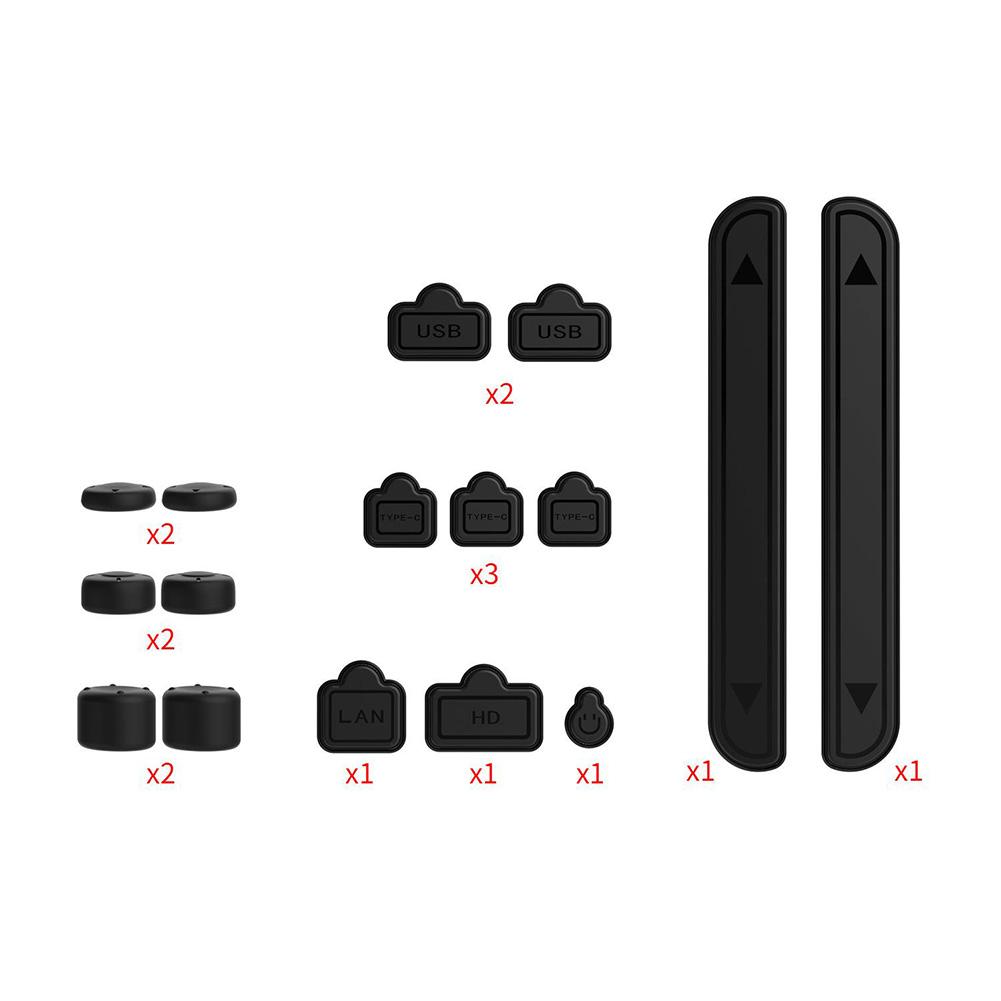  for Switch 2 Console Dustproof Kit + Joystick Cap,16-In-1 Silicone Thumbstick Plug Grip For Swi M0F9