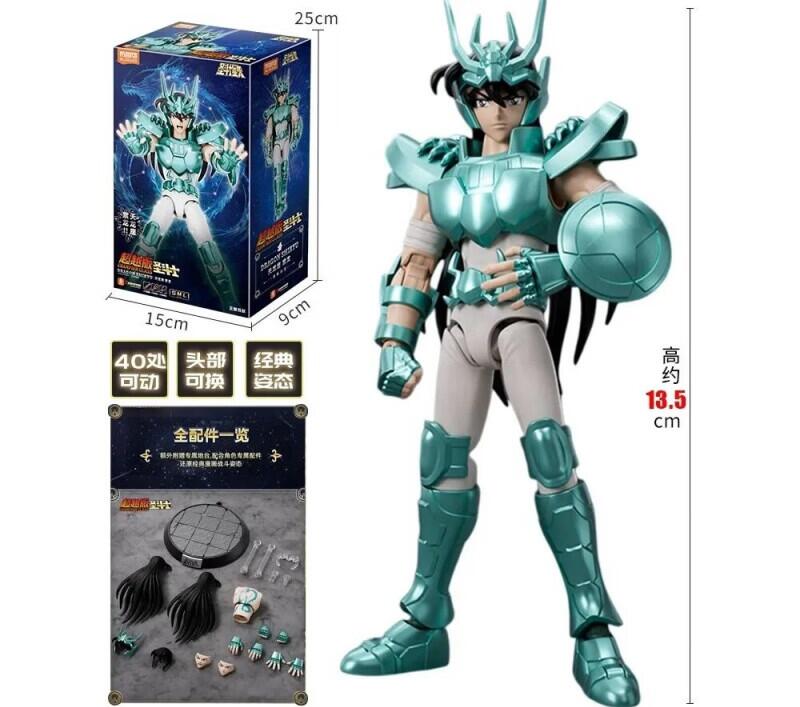 BLOKEES Original Saint Seiya Steinbock Shura Drache Shiryu Krebs Deathmask Champion Klasse Actionfigur Anime Kindergeschenk