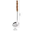 Abay Stainless Steel Soup Ladle with Bamboo Handle - Set of 2