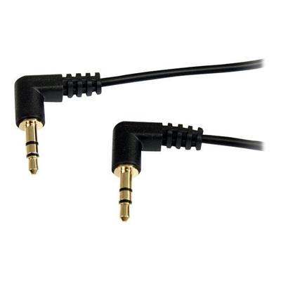Stereo Ses Kablosu İnce 3,5 mm Dik Açılı 90 cm - STARTECH - İnce Konnektör - Dik Açılı Konnektörler